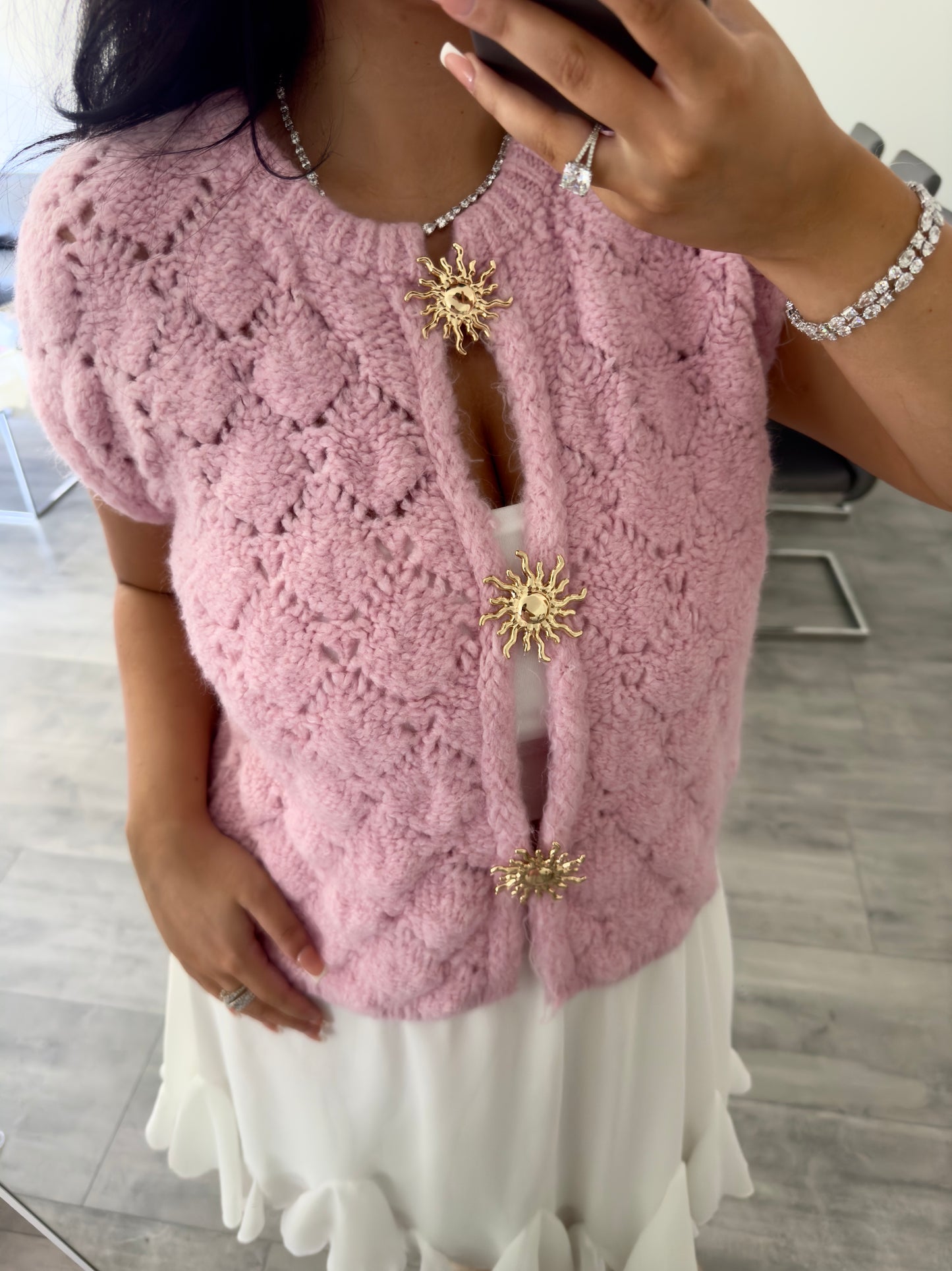 CARDIGAN WESTE VALERIE ROSA – Miss Nova Damenmode