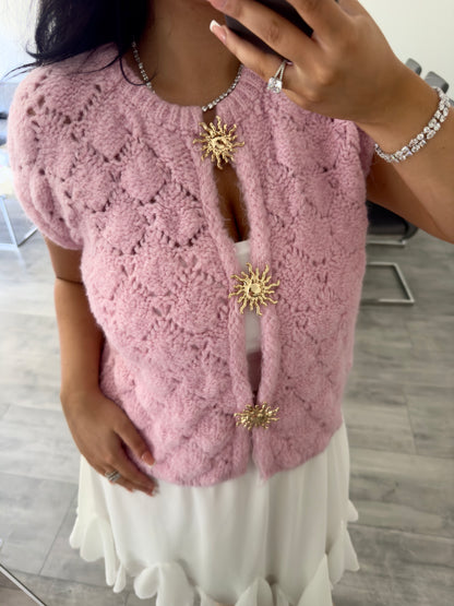CARDIGAN WESTE VALERIE ROSA – Miss Nova Damenmode