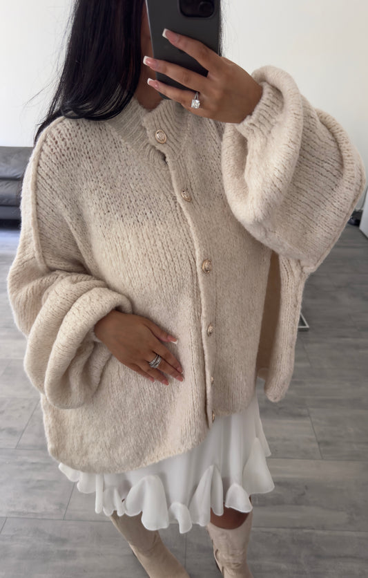 CARDIGAN FINA LANG BEIGE
