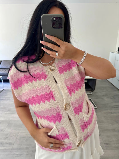 CARDIGAN WESTE DALYA ROSA – Miss Nova Damenmode