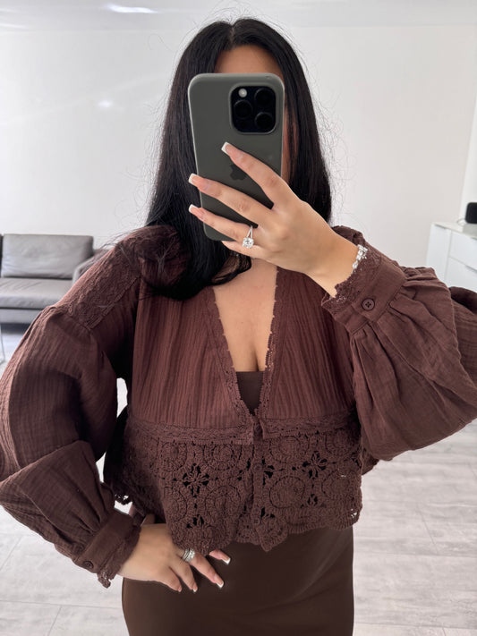 MUSSELIN CROCHET BLUSE ZIMRA