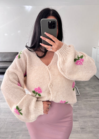 CARDIGAN ROSEMARY BEIGE – Miss Nova Damenmode