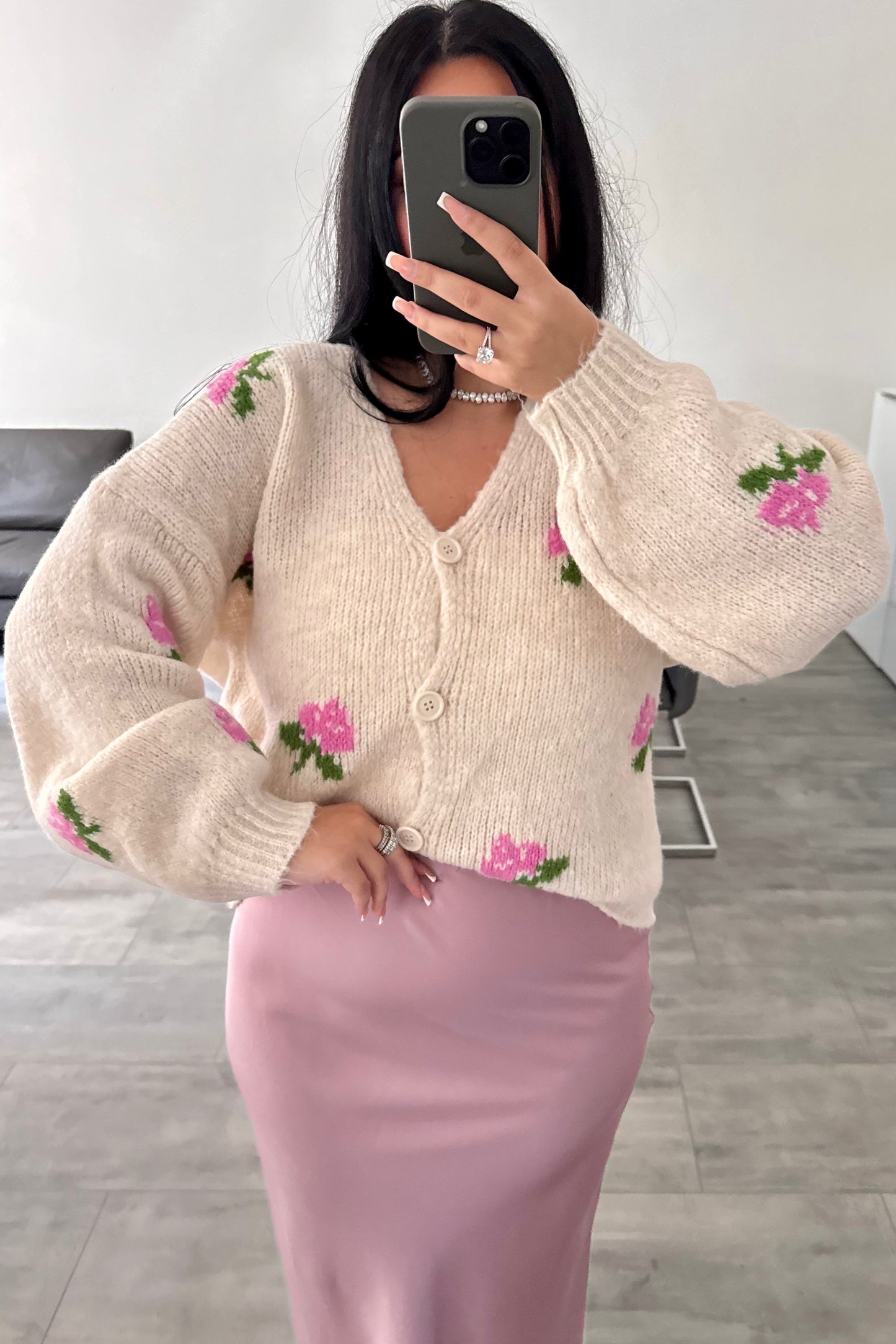 CARDIGAN ROSEMARY BEIGE – Miss Nova Damenmode