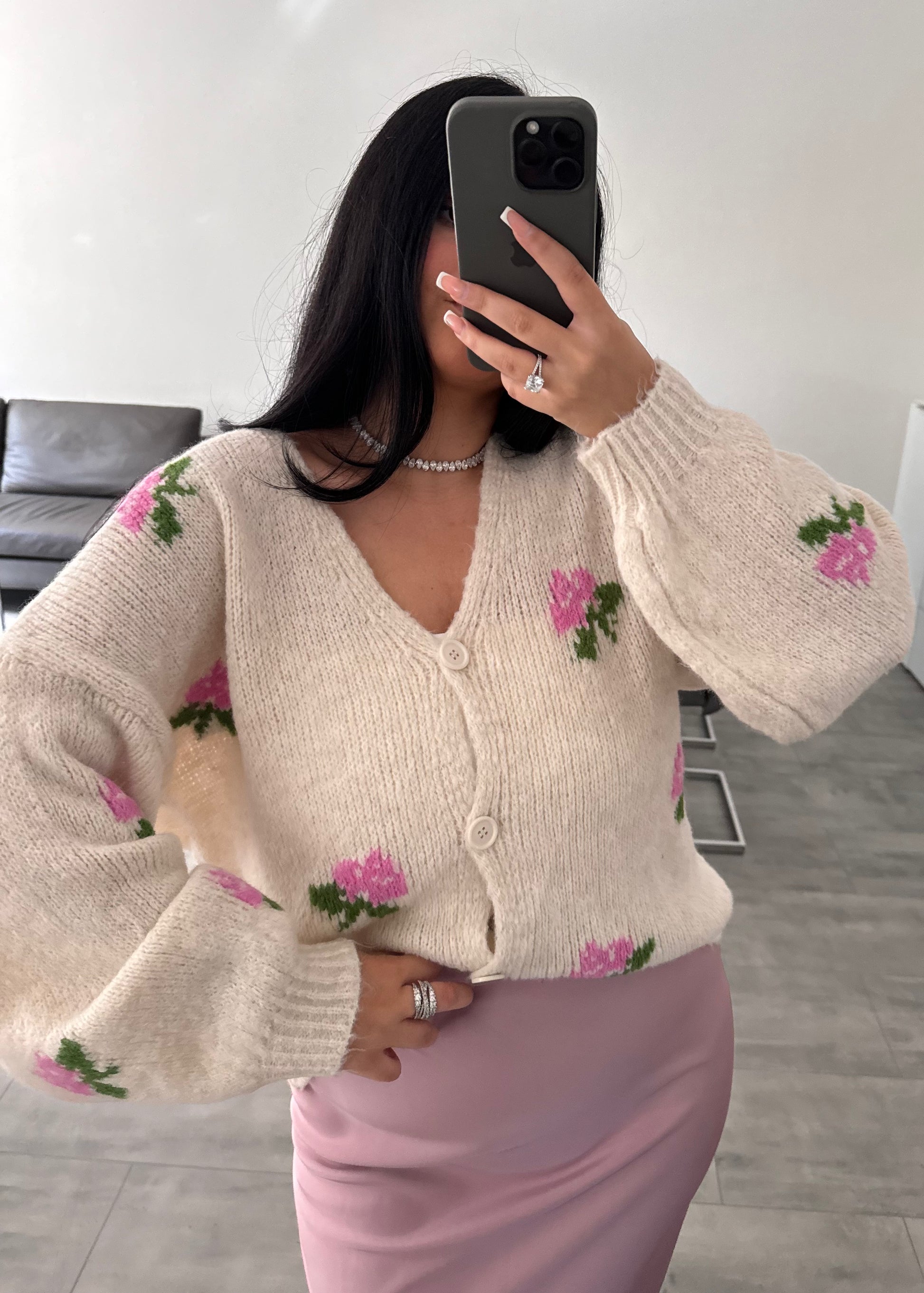 CARDIGAN ROSEMARY BEIGE – Miss Nova Damenmode