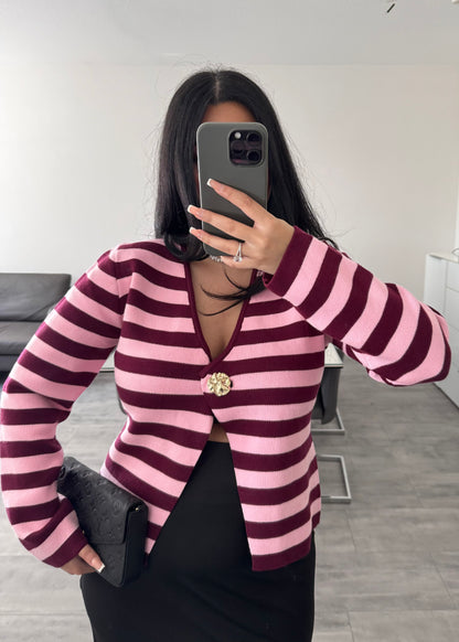 STRICKOBERTEIL SERAPHINA BERRY – Miss Nova Damenmode