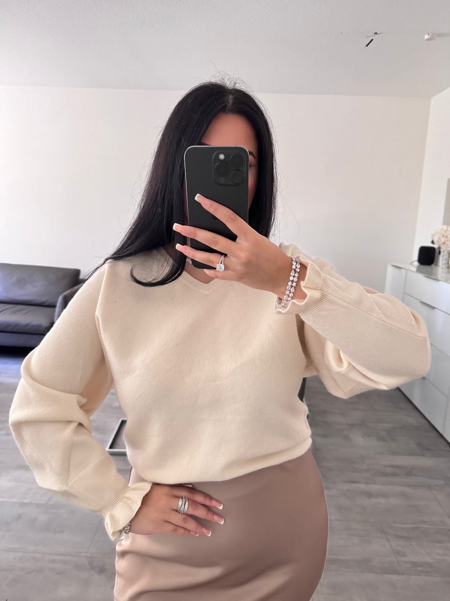 PULLOVER ELISA BEIGE – Miss Nova Damenmode