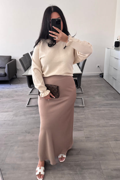 PULLOVER ELISA BEIGE – Miss Nova Damenmode