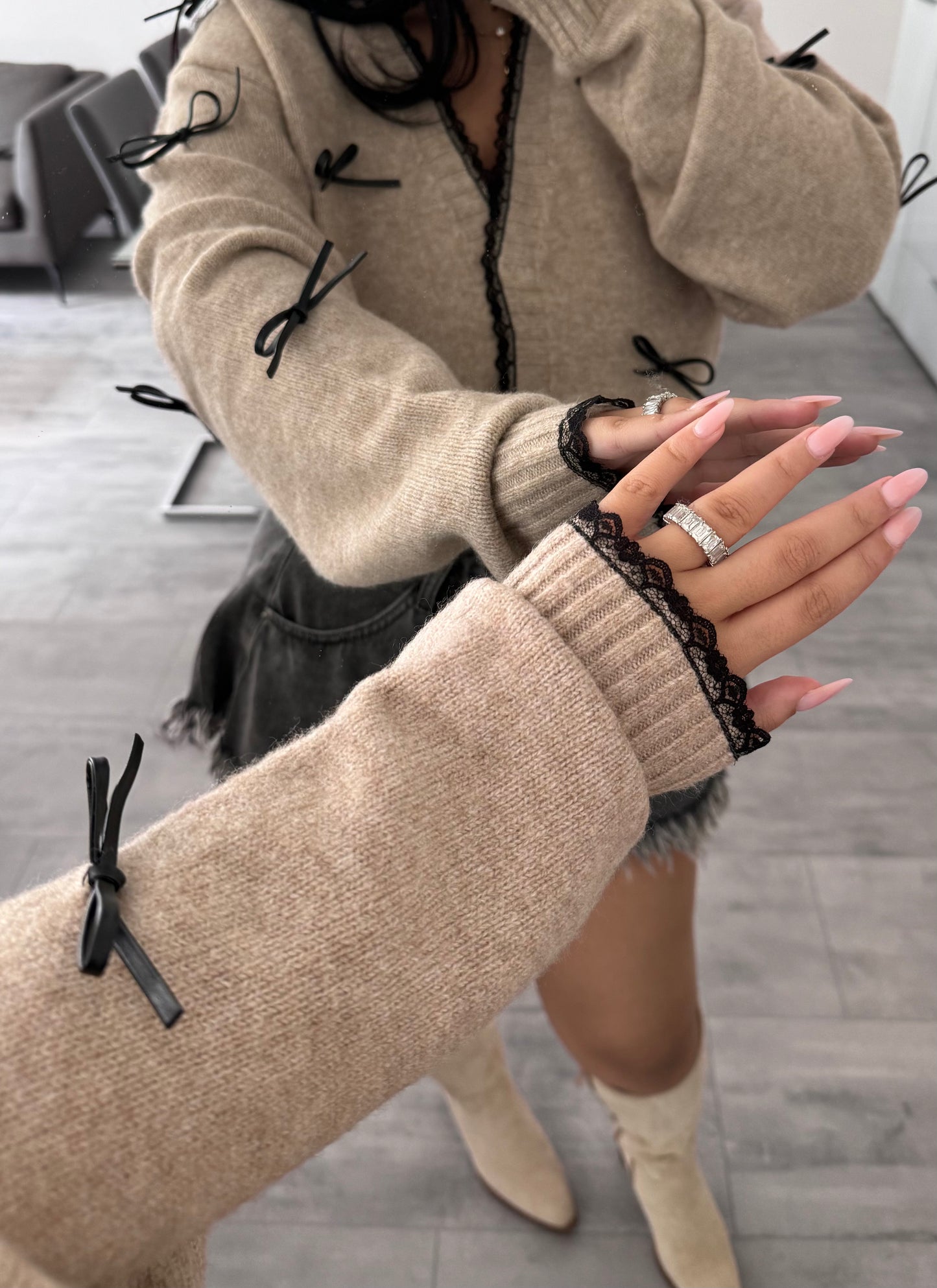 CARDIGAN CELINE TAUPE
