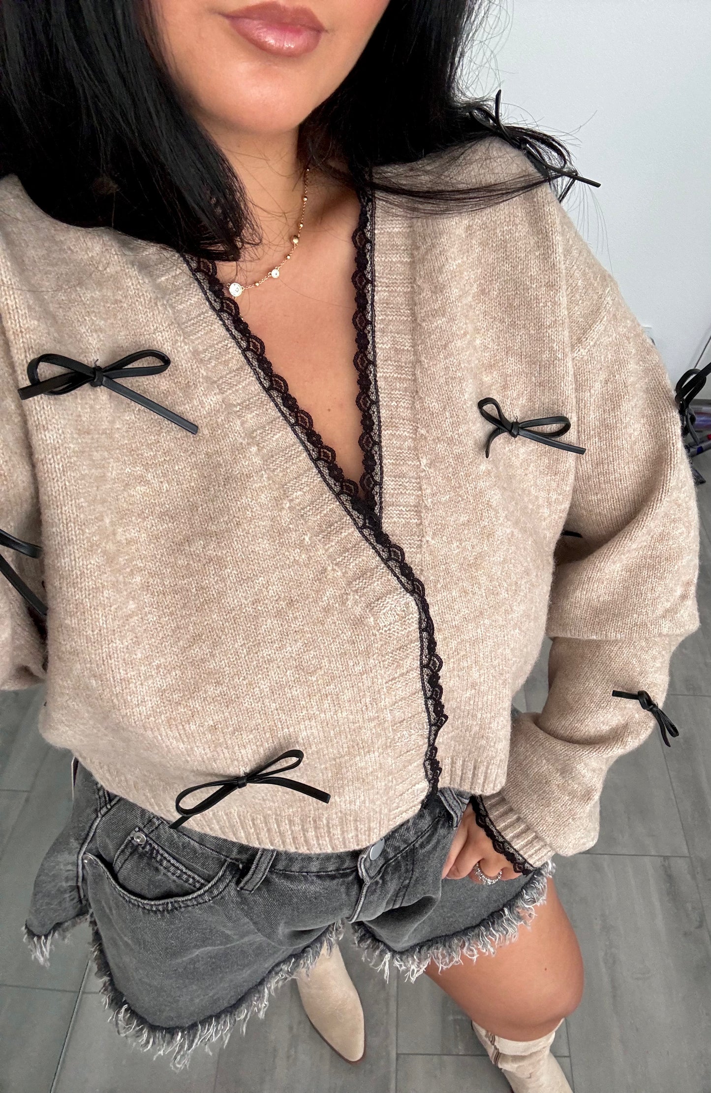 CARDIGAN CELINE TAUPE