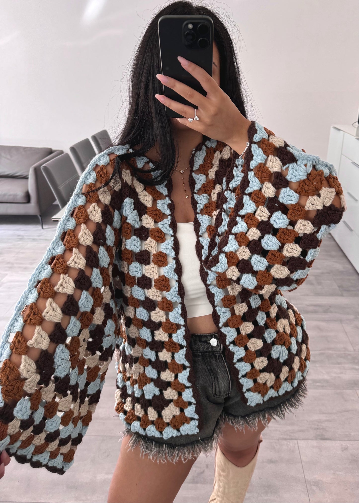 CROCHET CARDIGAN EARTH WHISPERER