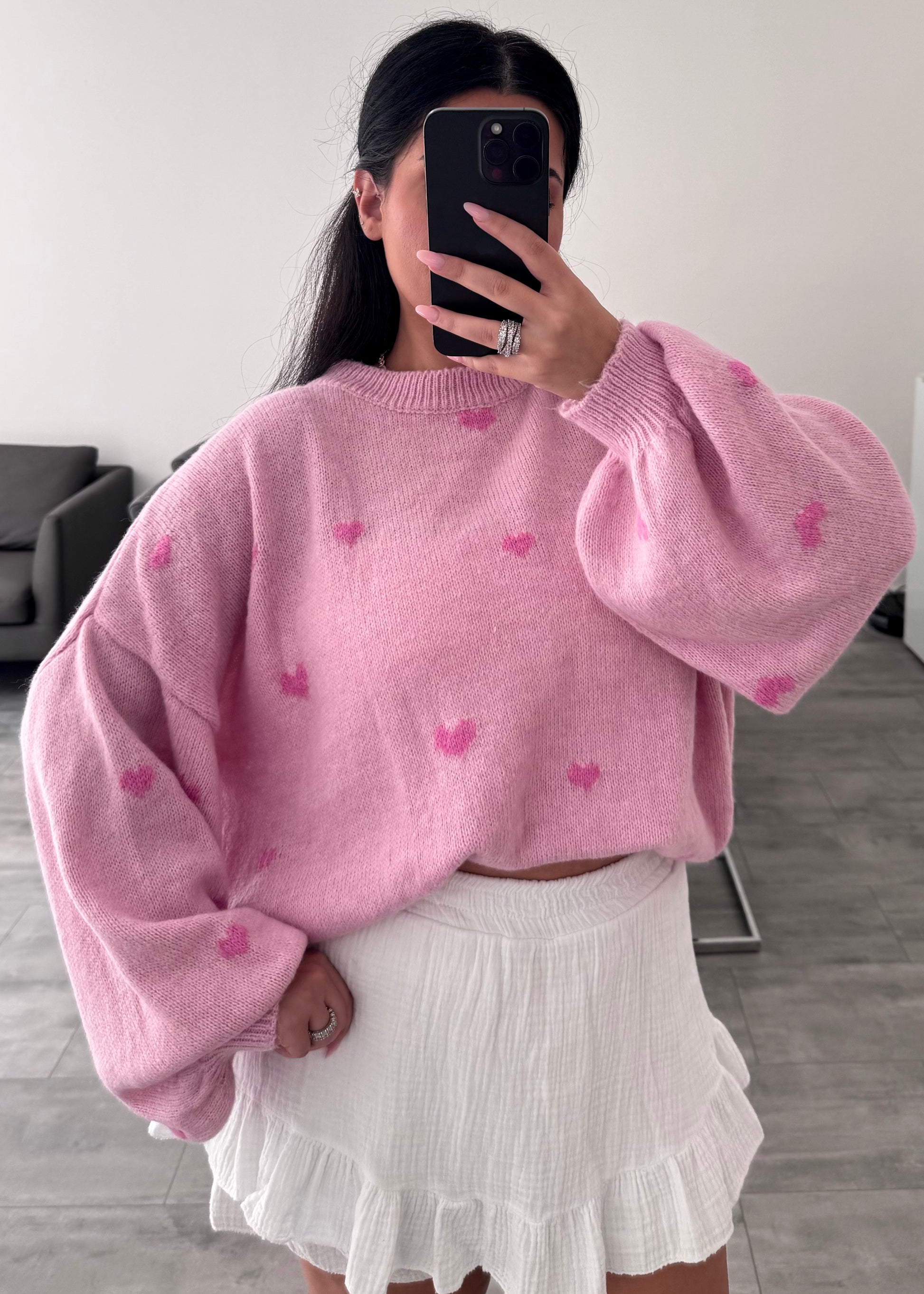 HERZCHEN PULLOVER LOVELYN ROSE – Damenmode bei Miss Nova