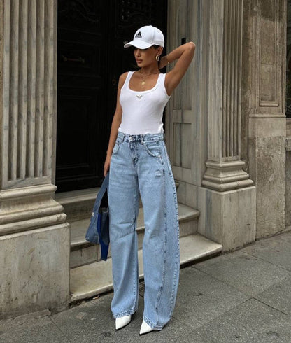 BARRELL BALLOON JEANS KEHLANI HELLBLAU MIT STRETCH