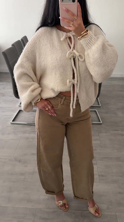 STRETCH BALLOON JEANS VALERIE CAMEL